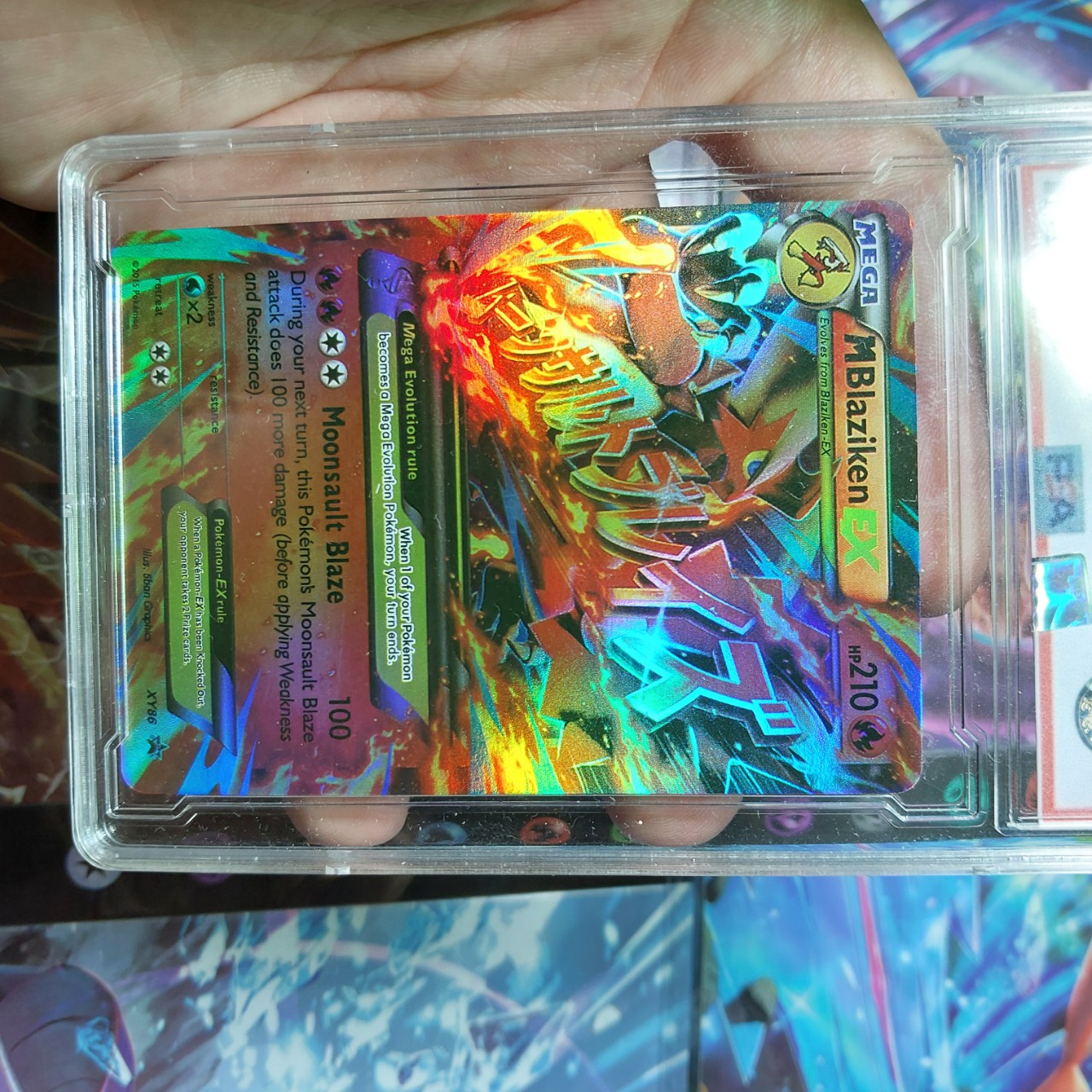 card Pokemon MEGA MBlaziken EX XY86 gà lửa chiến 1459 d5 NF3 1-2