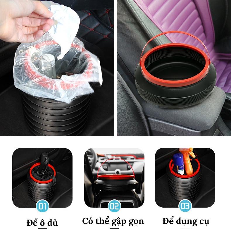 Thùng Rác Co Giãn Mini Để Trên Ô Tô – Dung Tích 4L CARZONE.TOP