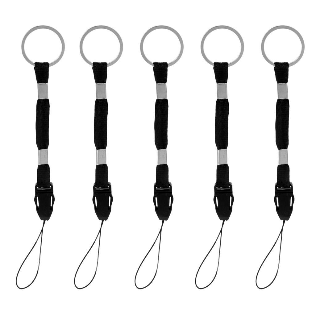 5pcs Hand Wrist Strap Cord Paracord Lanyard Flashlight Phone Key Ring