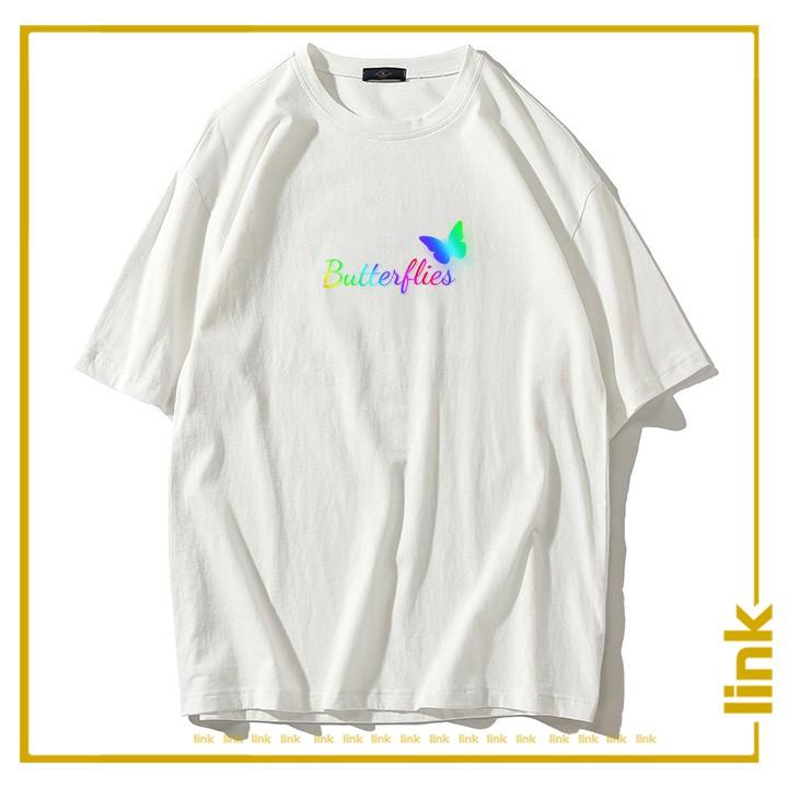 Áo thun tay lỡ phản quang BƯỚM CÔNG NGHỆ 7 màu unisex
