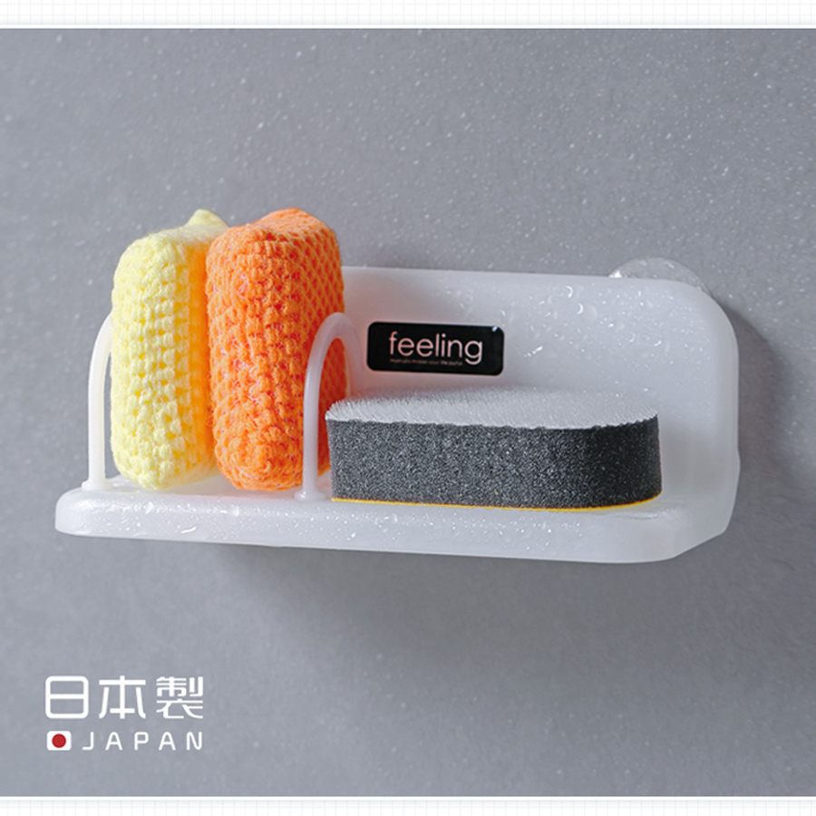 Bộ 2 Giá đựng miếng bọt rửa bát kèm thanh chia ngăn (giao màu ngẫu nhiên) - Hàng nội địa Nhật