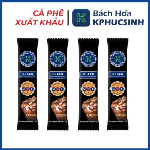 Combo 100 stick cà phê đen hòa tan Black 2in1 thương hiệu K-Coffee (17g/stick)