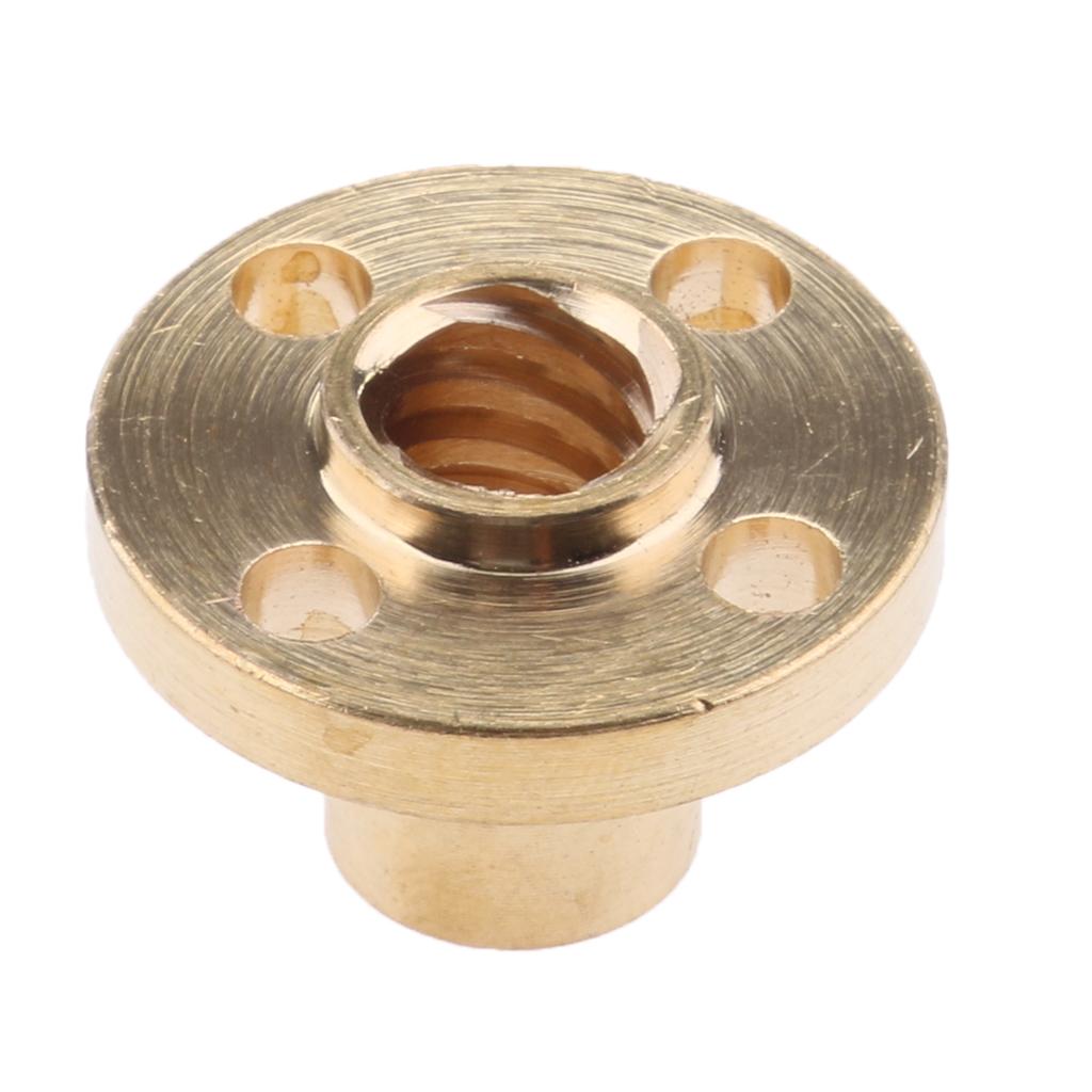 Brass T8 Nut 2mm Pitch For 3D Printer 8mm Threaded Rod Lead Screw