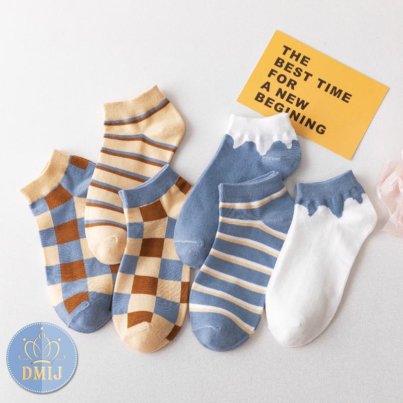 Tất cao cổ, tất nhún cổ unisex nhiều họa tiết phong cách Hàn Quốc hottrend cổ ngắn T/152