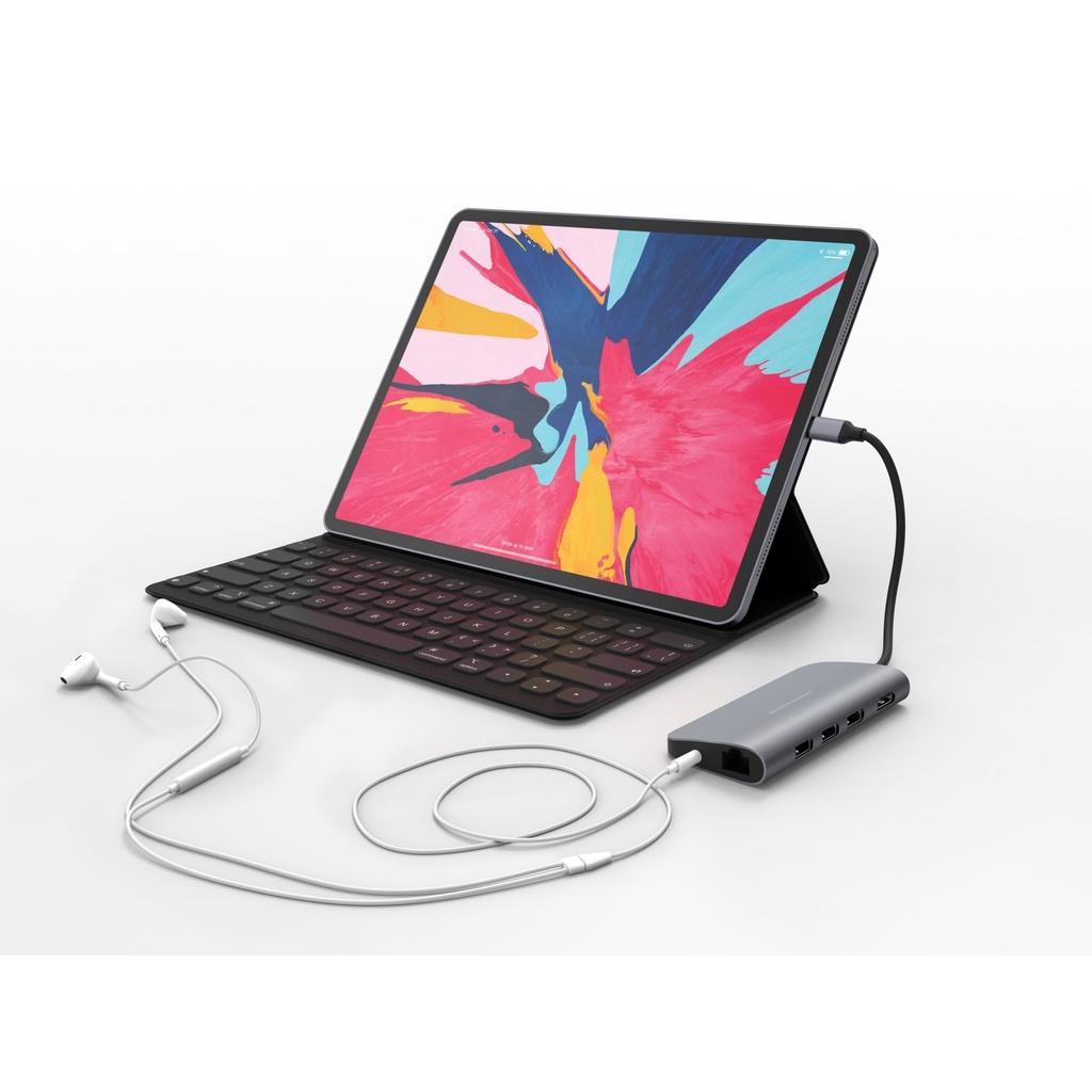 Cổng Chuyển Hyperdrive Power 9-IN-1 USB-C HUB For Ipad Pro 2018, Macbook & USB-C Devices – HD30F Hàng Chính Hãng