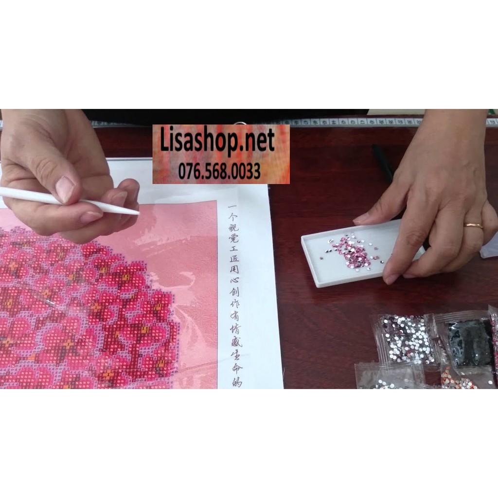 Tranh đính đá PHẬT QUAN ÂM 35x50cm chưa đính lg1234