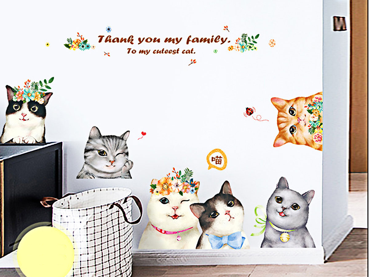 DECAL GIA ĐINH MÈO