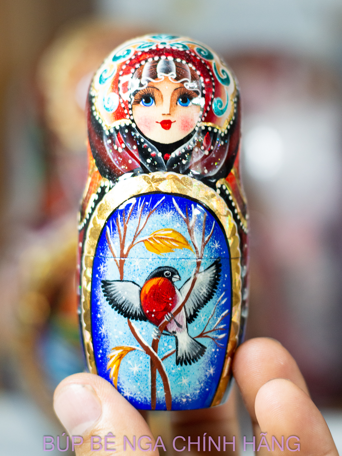 BỘ BÚP BÊ NGA MATRYOSHKA CAO CẤP 5 LỚP 18CM "CÔNG CHÚA TUYẾT"