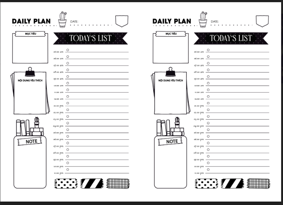 Sổ tay Study planner kế hoạch học tập