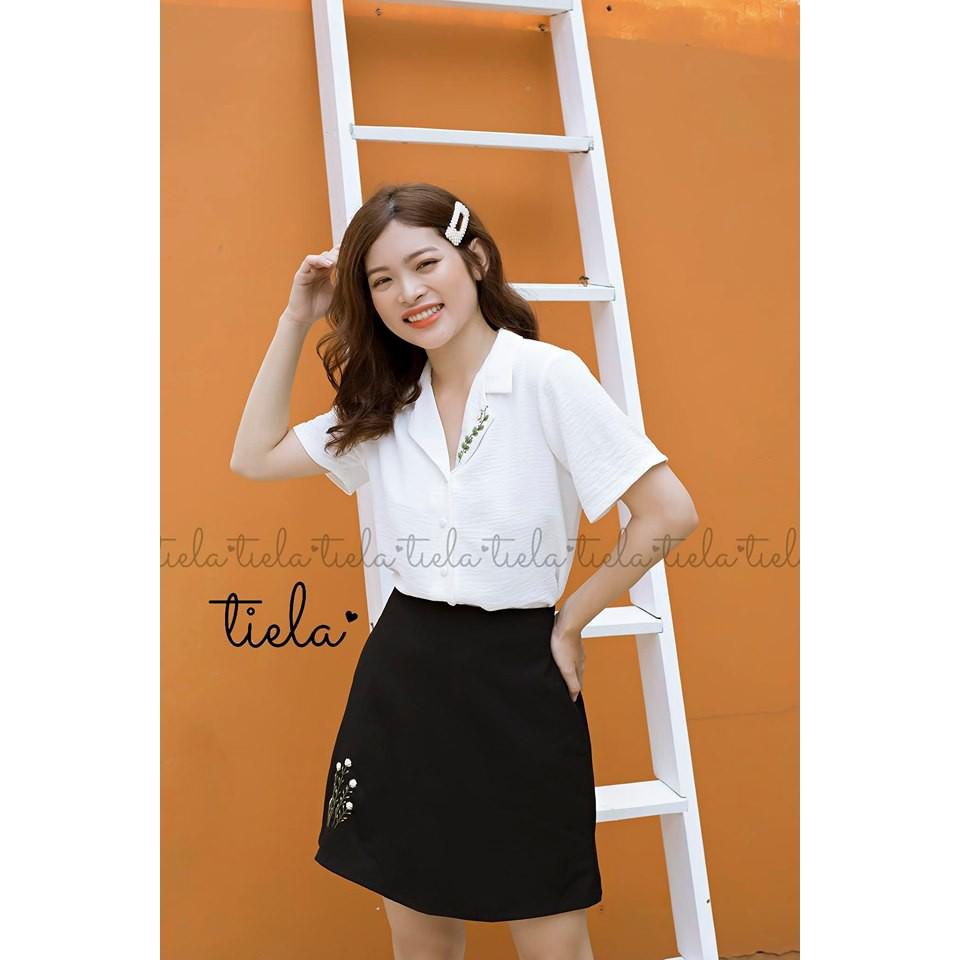 TIELA Chân váy thêu hoa cẩm tú cầu - Cẩm tú cầu skirt