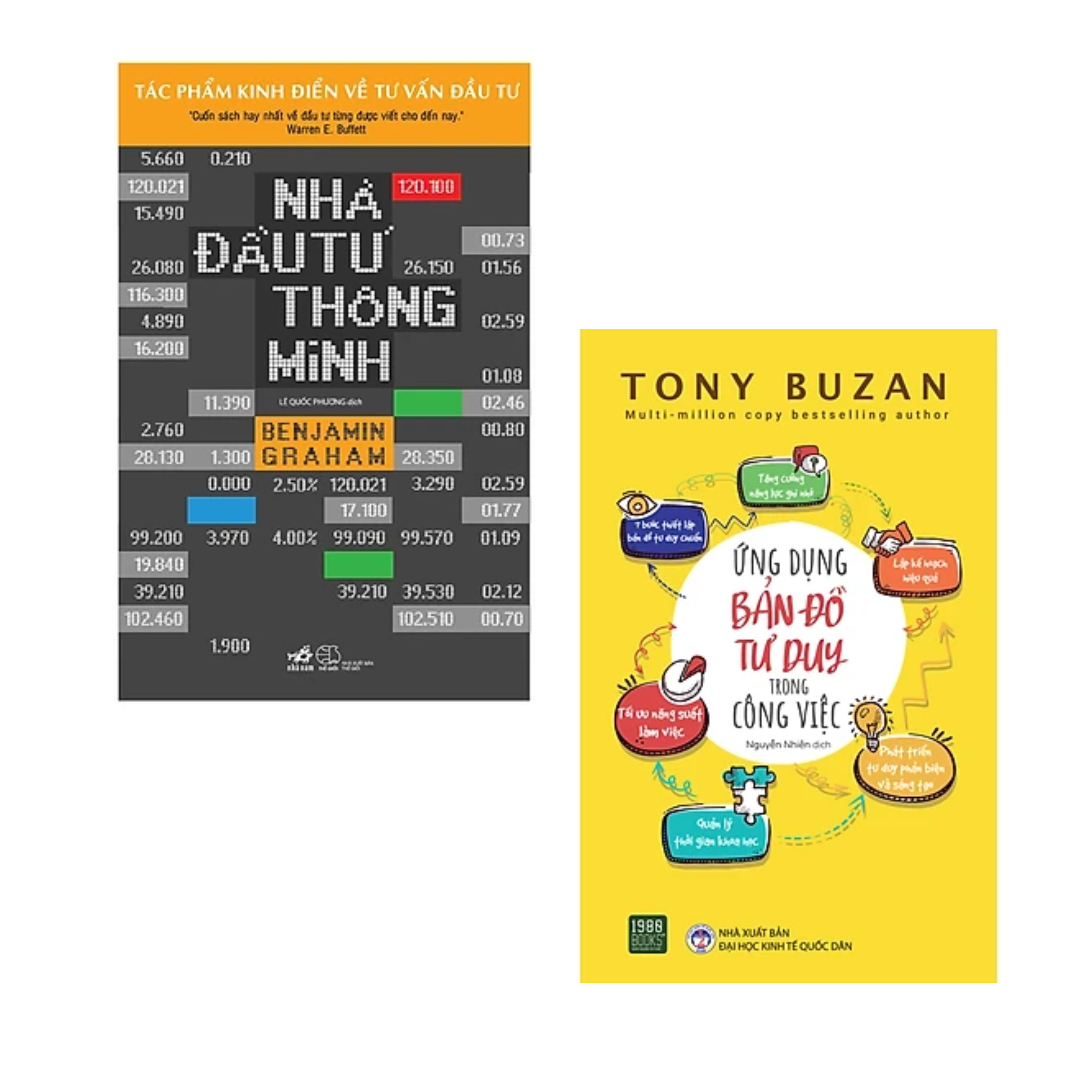 Combo 2 cuốn Sách Kĩ Năng Làm Vệc : Ứng Dụng Bản Đồ Tư Duy Trong Công Việc  +  Nhà Đầu Tư Thông Minh