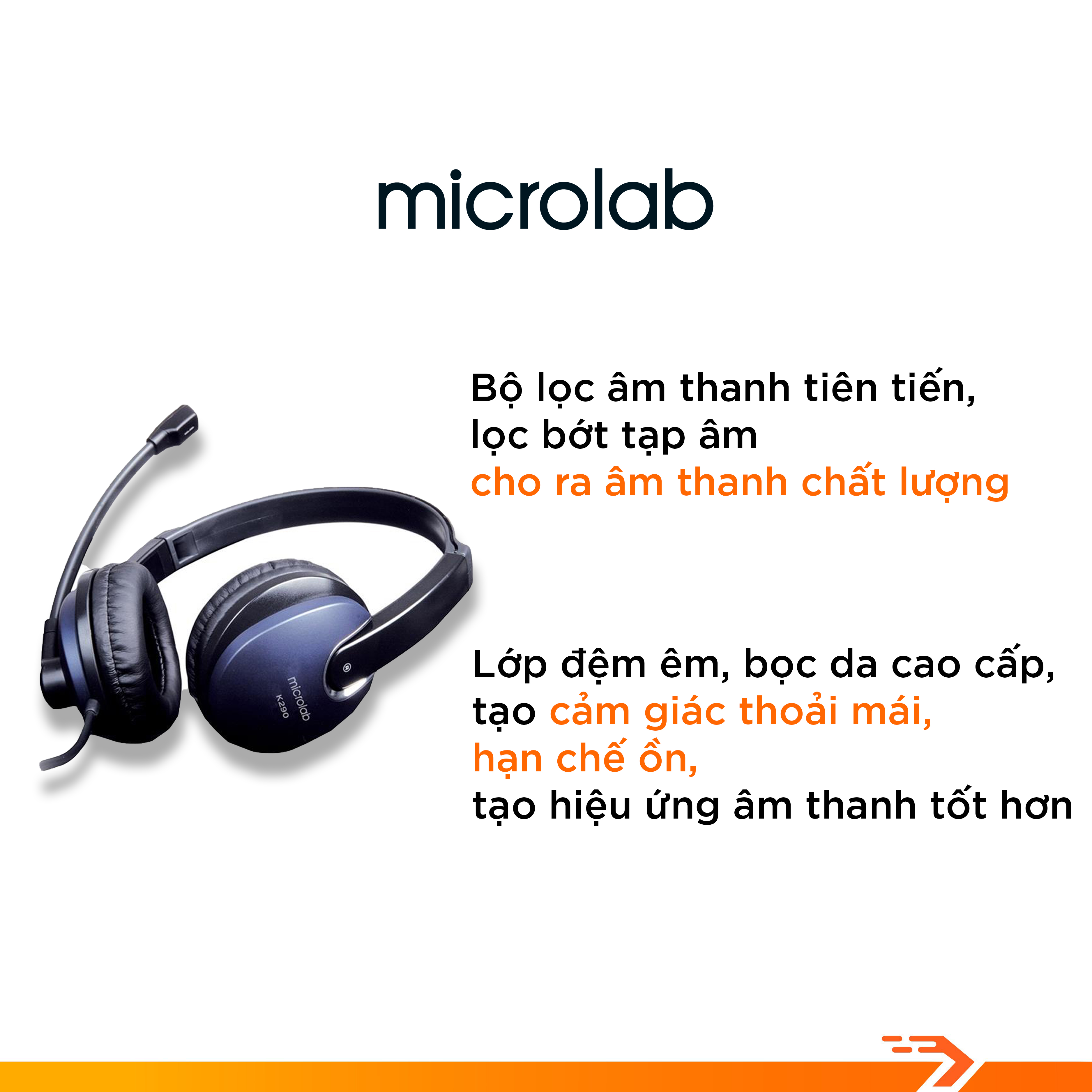 Tai nghe Microlab K-290 - Hàng Chính Hãng