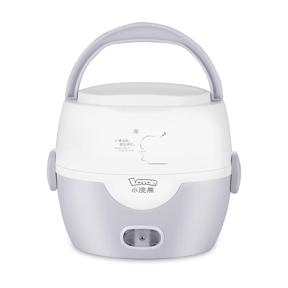 LOTOR Electric Lunch Box Food Heater with Stainless Steel Pot 1.3L Steamer Portable Mini Rice Cooker Multi-function