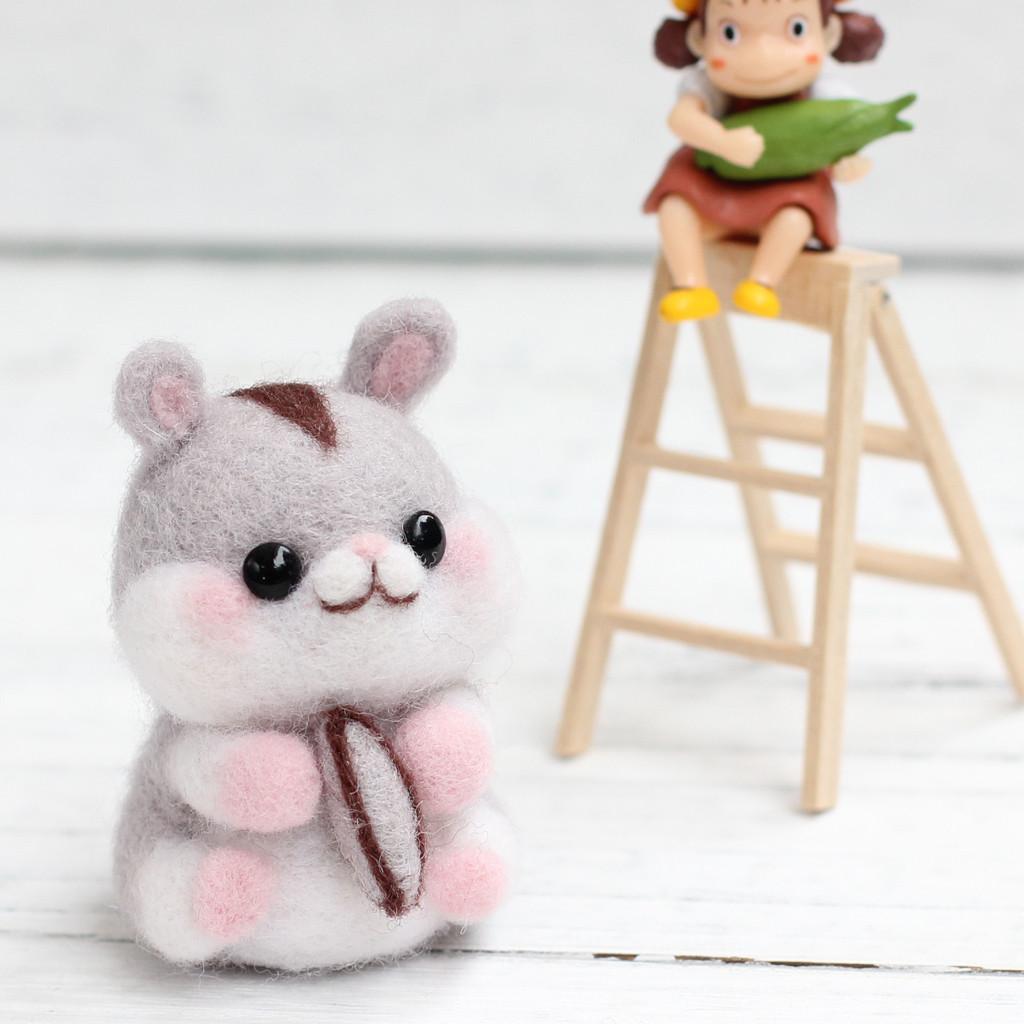 Hamster Needle Felting Kit DIY For Beginners with Basic Tools and Tutorials