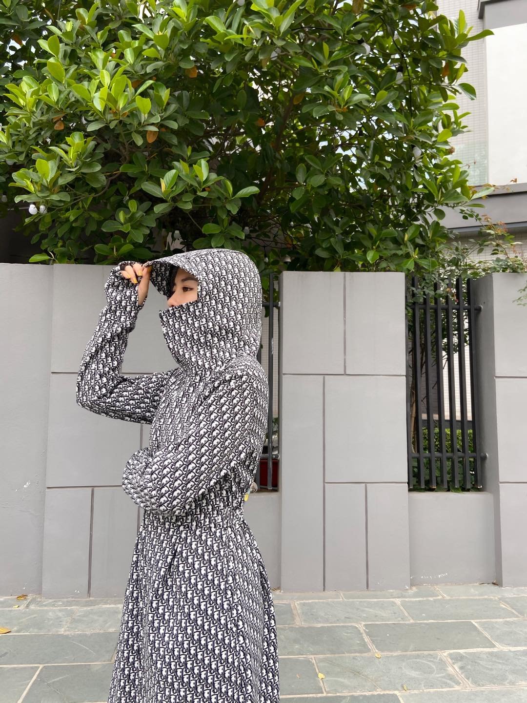 Áo chống nắng nữ toàn thân vải Umi lạnh dày mịn mát che phủ kín chân chống nắng cực tốt mới 2021