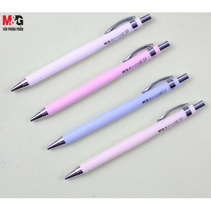 Bút chì kim M&amp;G tự động vàng, xanh dương, hồng, trắng màu pastel nhẹ nhàng-AMP01102