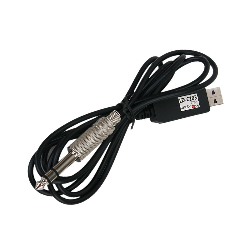 U Cw 6.5mm Key Port Data Cable for PC Morse to Radio