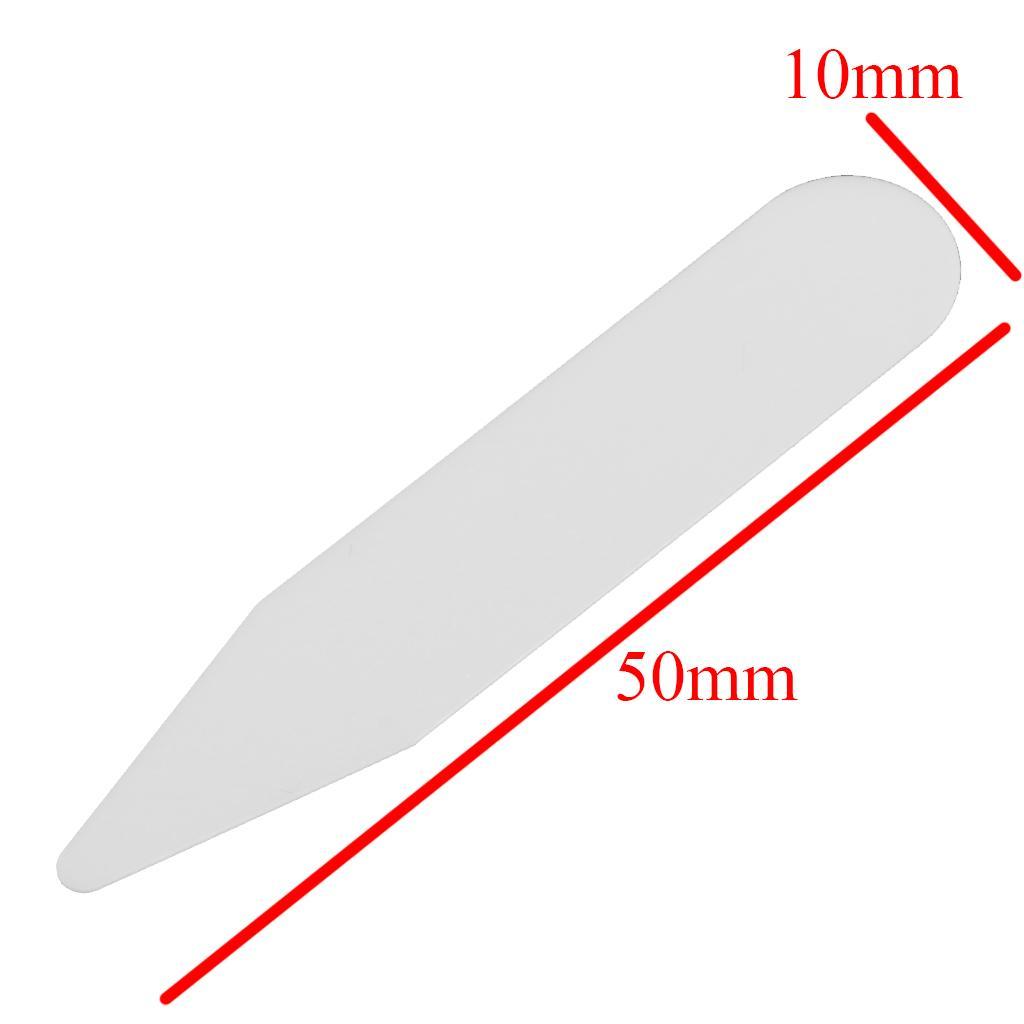 200 Pieces Plastic Beige Collar Stays Support Shirts Inserts for Men Women - Beige, 5x1cm