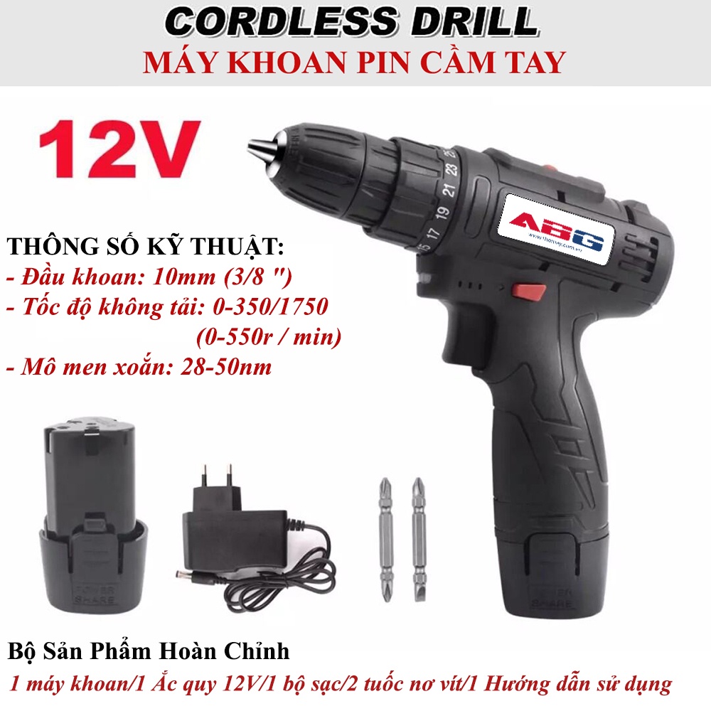 Máy khoan, bắt vít 12v 100% dây đồng