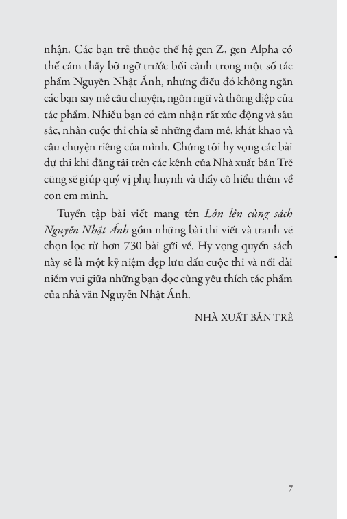 Lớn lên cùng sách Nguyễn Nhật Ánh