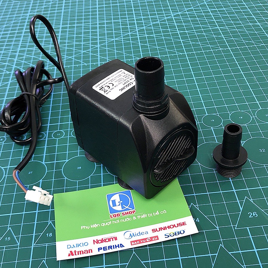 Bơm nước chìm mini 25W - 220V quạt điều hoà hơi nước - bể cá thủy cảnh - hòn non bộ