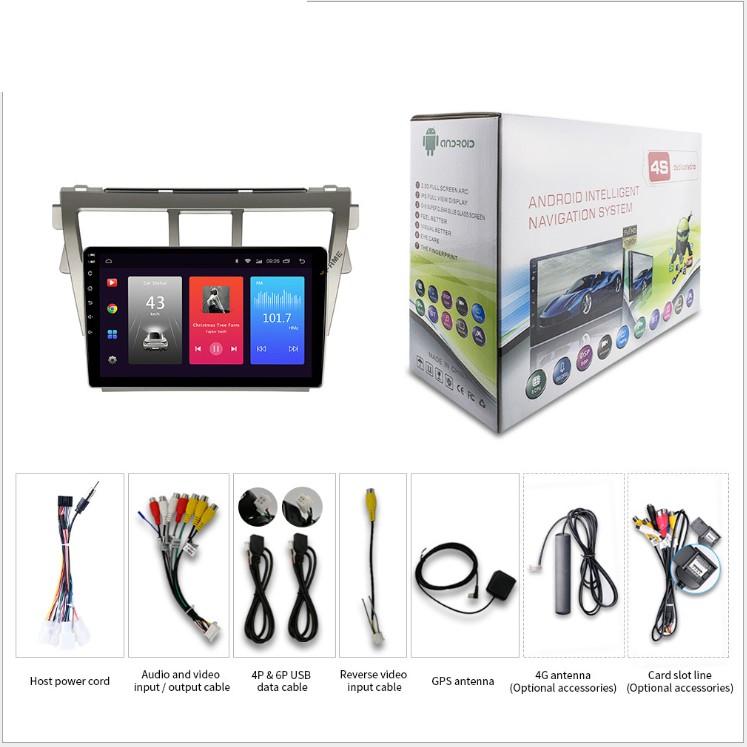 Màn Hình 9 inch Cho Xe VIOS 2008-2013, Đầu DVD Android Tiếng Việt Kèm Mặt Dưỡng Giắc Xe TOYOTA VIOS