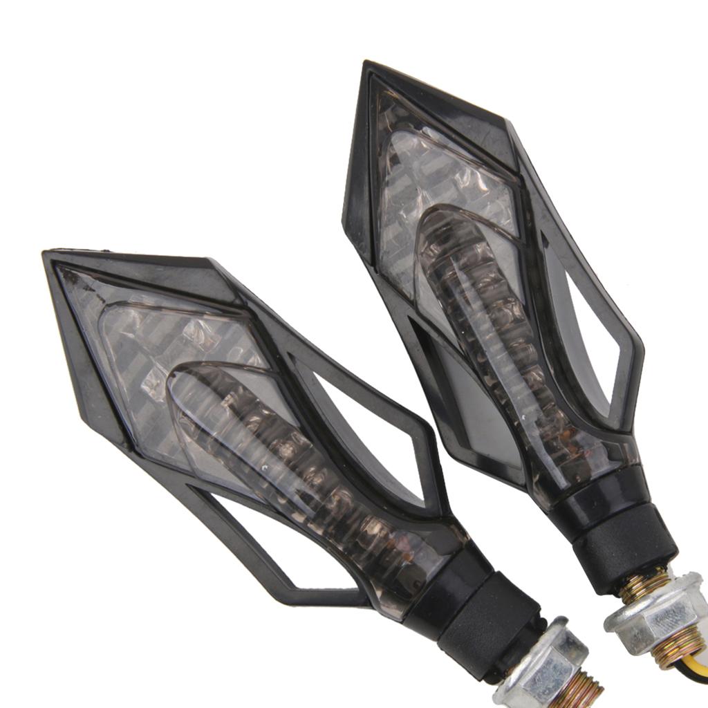 2pc UNIVERSAL MOTORCYCLE BIKE LED  BLINKER LIGHT INDICATOR AMBER