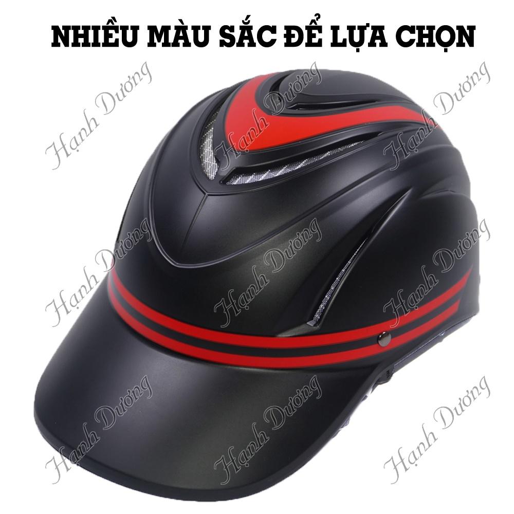 Nón thể thao dạng nón kết xẻ đầu nhiều đường thoáng mát khi đội, mũ bảo hiểm lưỡi trai xẻ đầu thời trang cao cấp