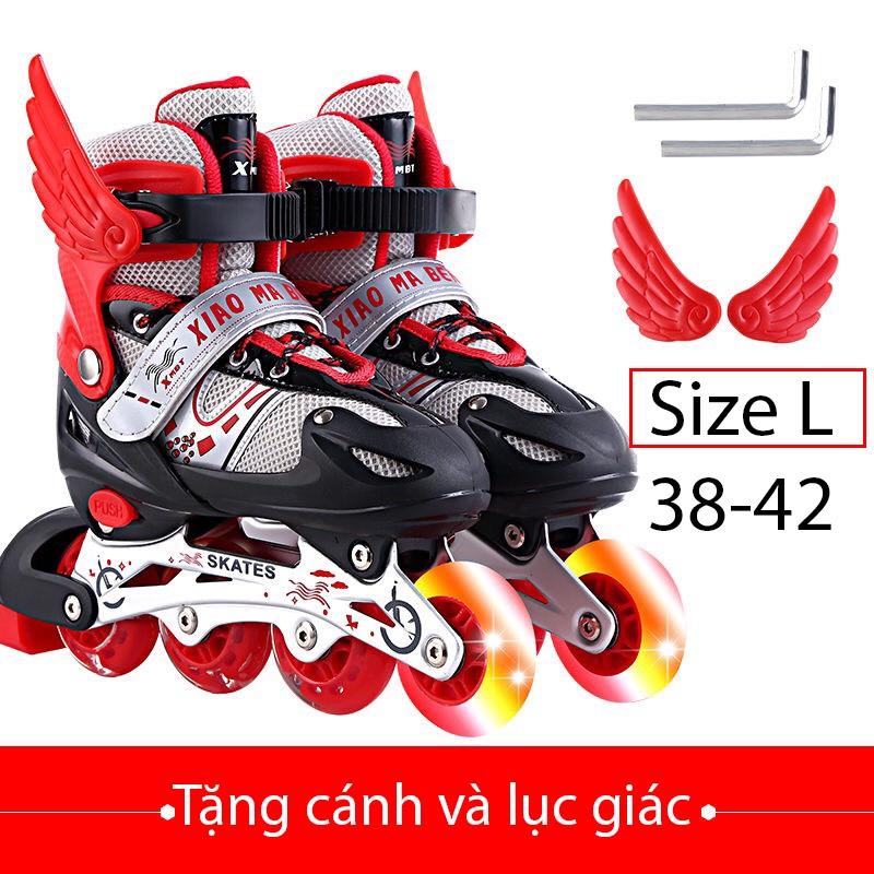 Giày Patin Trượt Sport Cao Cấp Dành Cho Trẻ Em Người Lớn Có Thể Điều Chỉnh