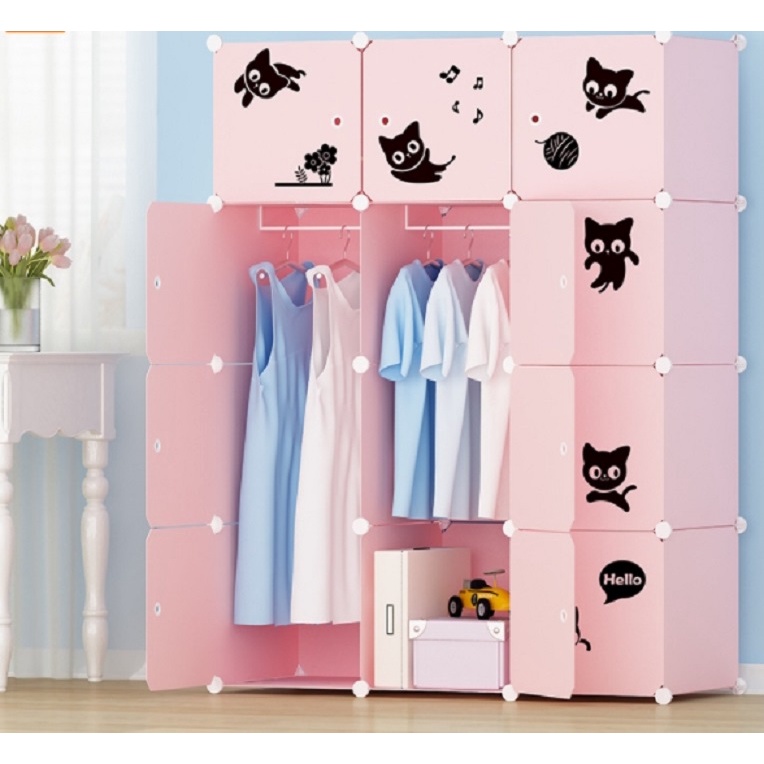 Tủ nhựa lắp ghép đa năng 12ô đựng quần áo size lớn sâu 47cm