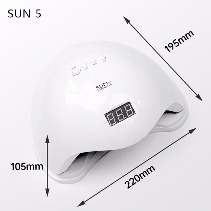 Máy Hơ Gel Sun 5 UV/LED 48W Tem Xanh Chính Hãng,Máy Hơ Gel Móng Tay Có Bảo Hành