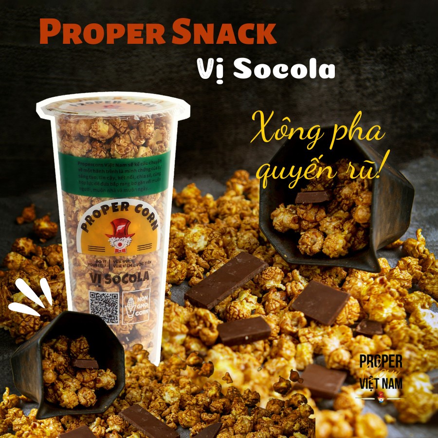 5 HỘP BẮP RANG BƠ SOCOLA  PROPER CORN