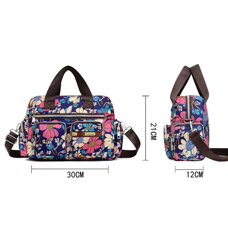 Túi xách nữ vải dù chống nước nhiều ngăn tiện lợi thời trang trung niên đẹp size 30cm