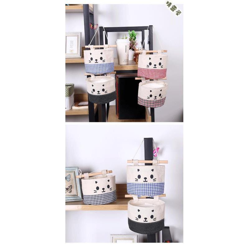 Túi treo tường đựng đồ hình mèo con dễ thương 88098 THẾ GIỚI TIỆN ÍCH