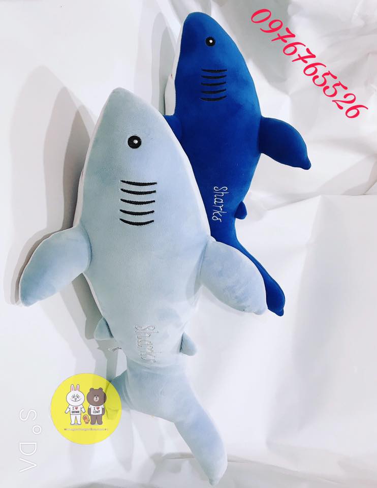 Gấu bông cá mập shark kích thước từ 50cm-1m