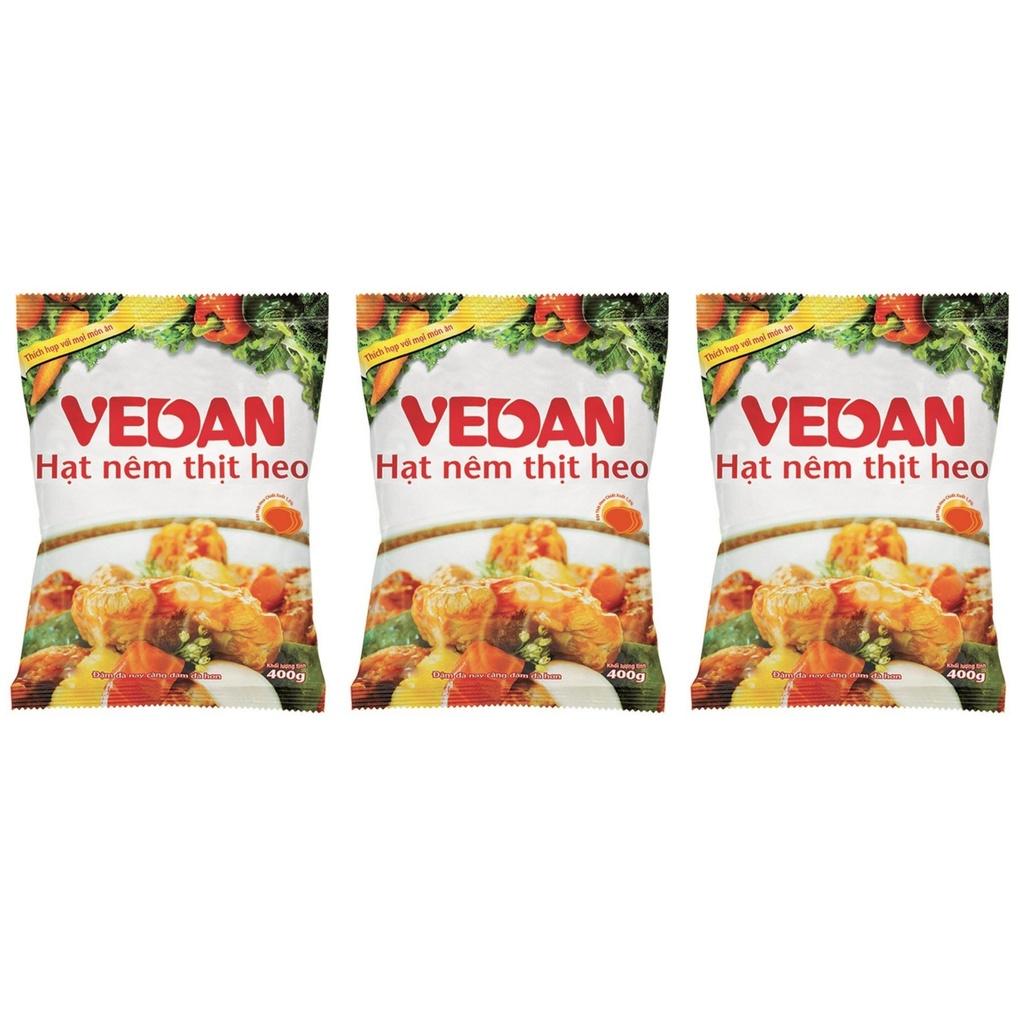 Combo 3 Gói Hạt Nêm Thịt Heo VEDAN 400g