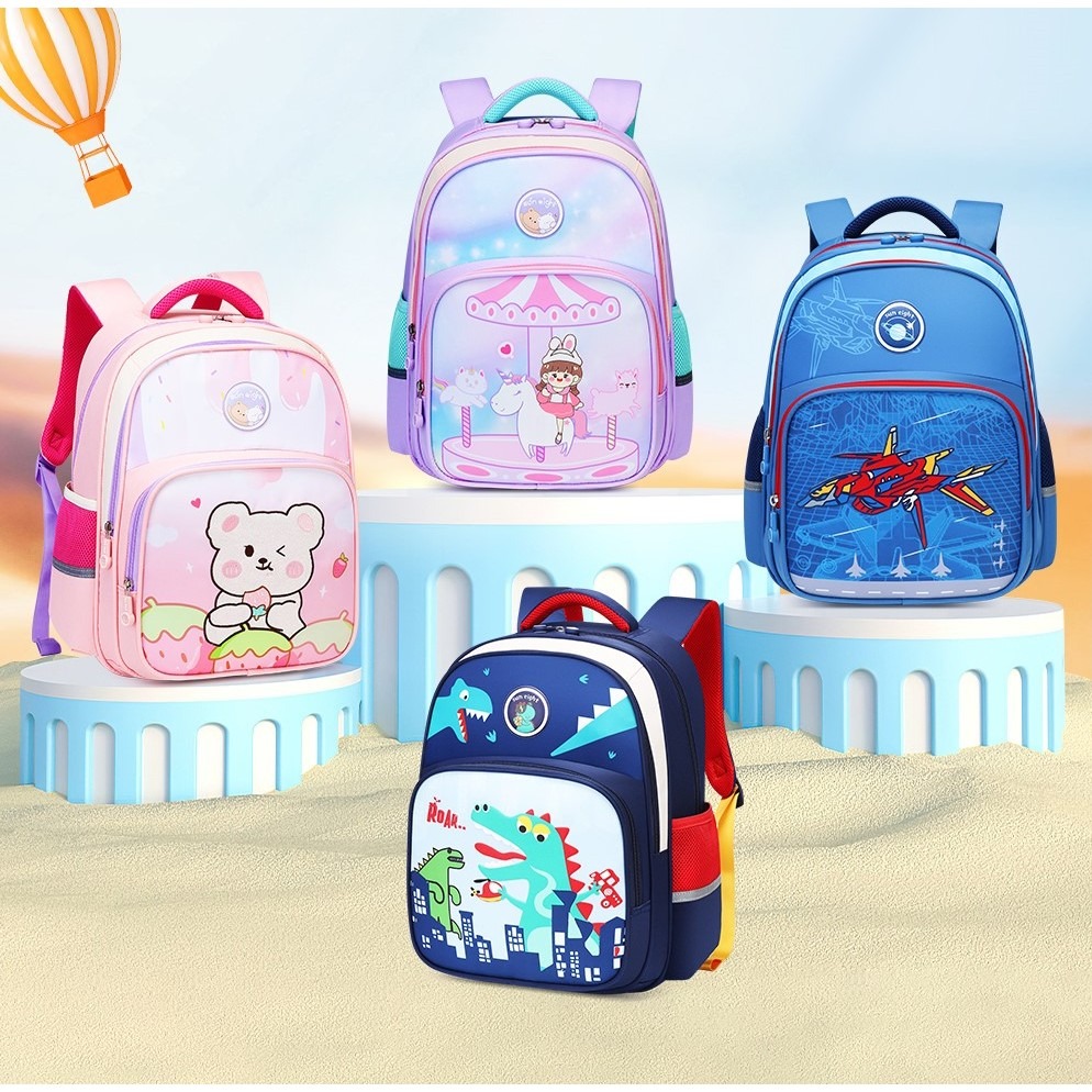 SUN EIGHT - 90268 Balo học sinh Cấp 1 siêu nhẹ, chống gù, chống thấm nước, cặp sách học sinh tiểu học
