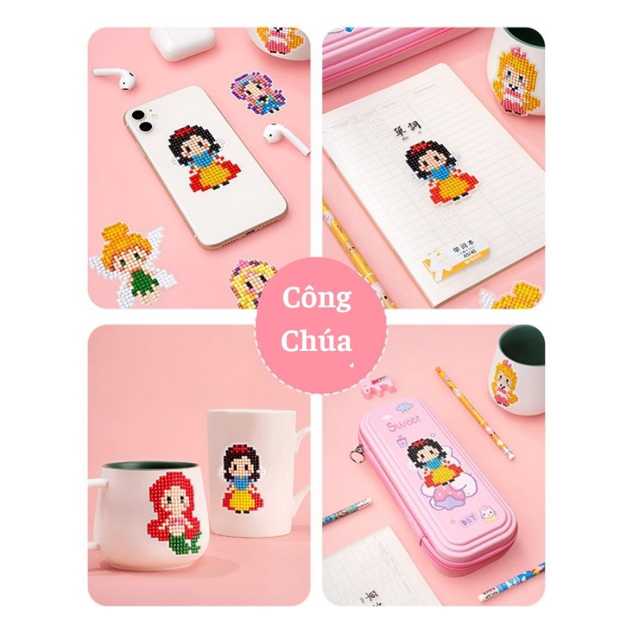 41 Hình Tranh Đính Đá Sticker Mini Trang Trí Sáng Tạo