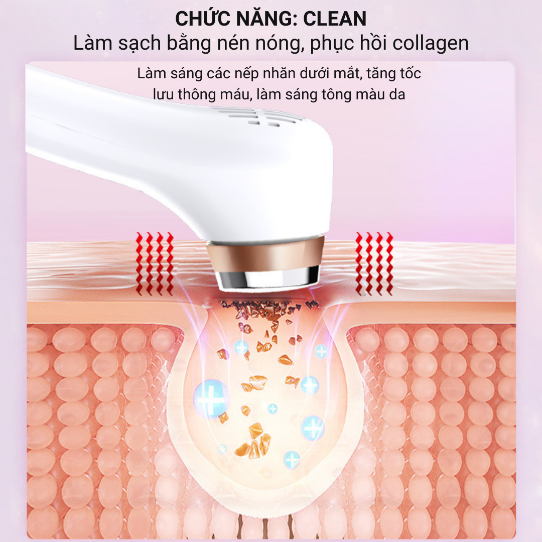 Máy Massage Mắt Nóng Lạnh ION C816 Cầm Tay Mini, Mát Xa Giảm Thâm Quầng Mắt, Bọng Mắt, Nếp Nhăn, Đẩy Sâu Dưỡng Chất