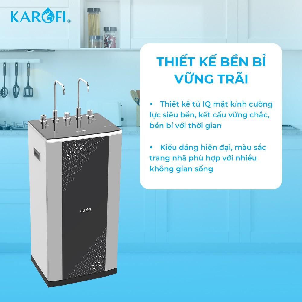 Máy (bình) lọc nước nóng lạnh 2 vòi KAROFI KAD-D950 - 10 lõi lọc, tủ optimus hiện đại, bảo hành 36 tháng