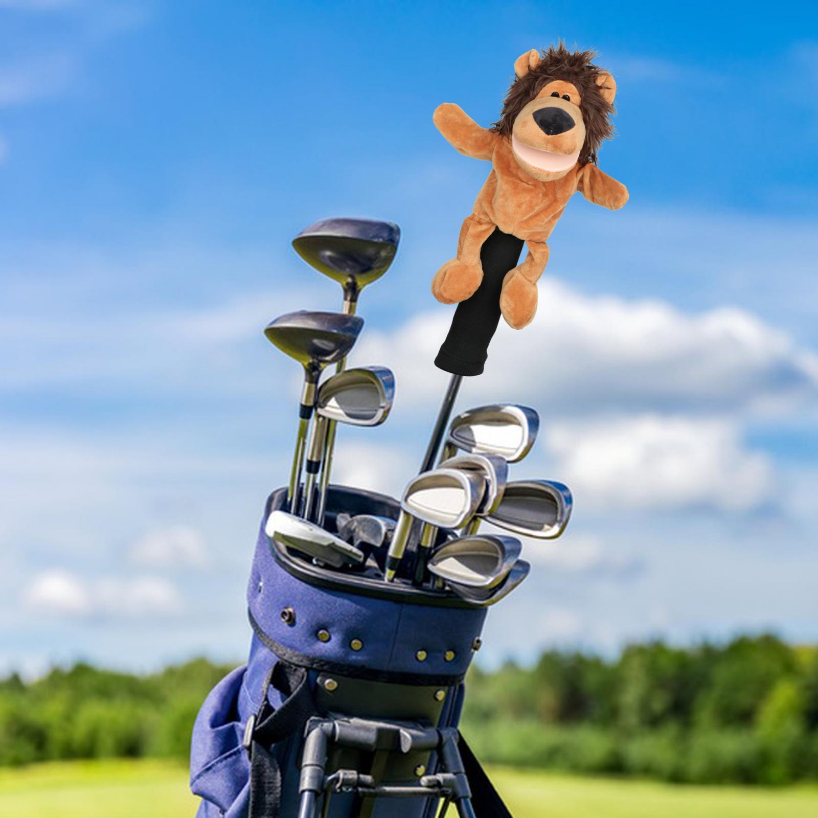 Golf Wood Headcover Golf Head Cover Plush Novelty Cute Durable Fashion Golf Head Cover Golf Driver Headcover for Outdoor Sports Unisex