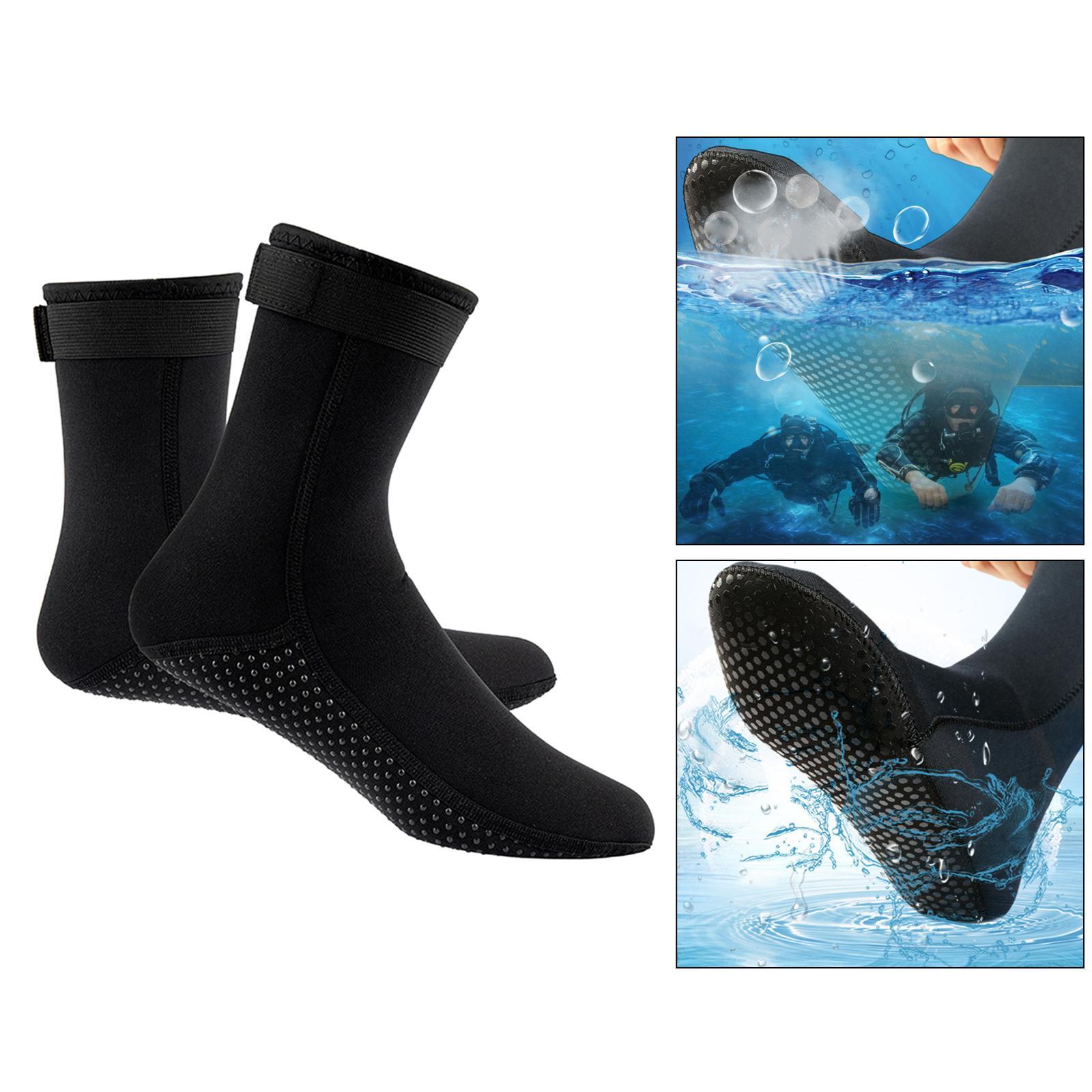2 Pairs Adult 3mm Neoprene Diving Boots Beach Rafting Warm Shoes S