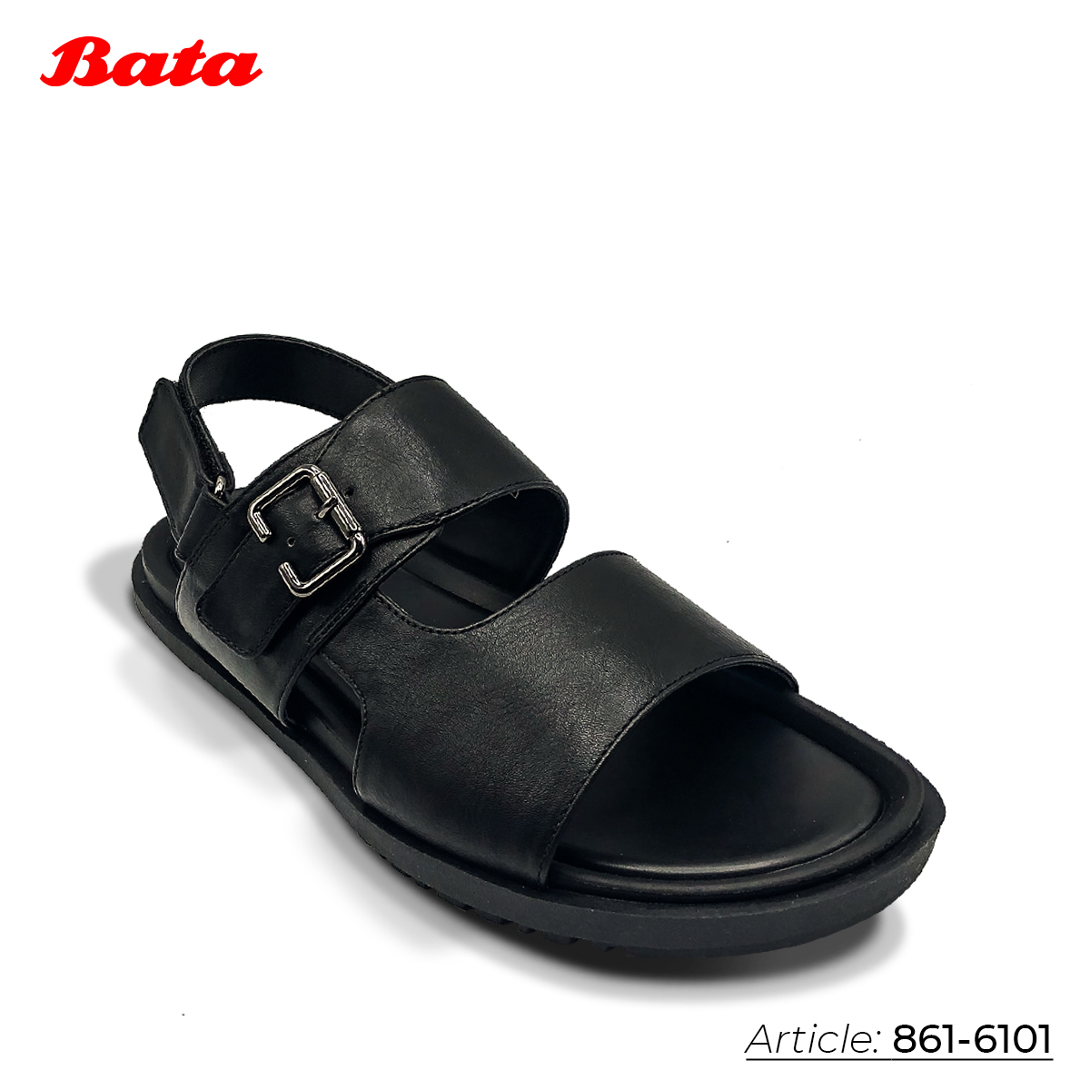 Sandal nam màu đen Thương hiệu Bata 861-6101