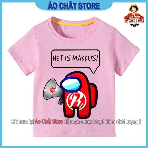 Áo Among Us skin HET IS MAKKUS cho trẻ em nhiều màu | vải đẹp AU46 | Áo Chất Store