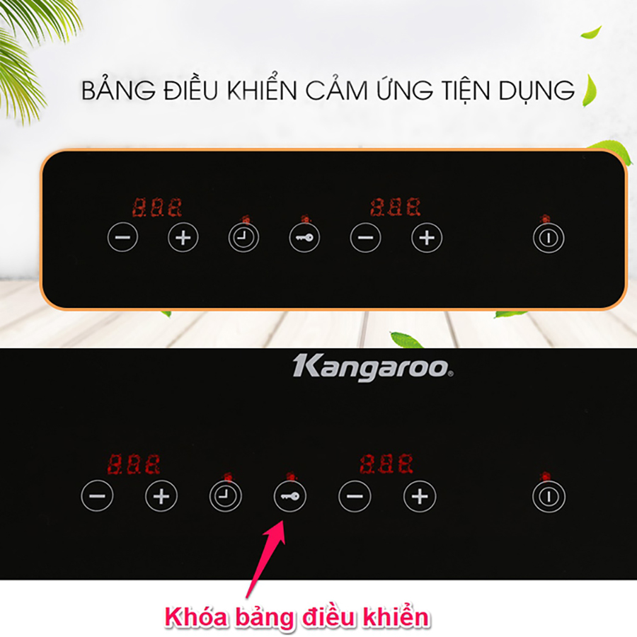 Bếp Điện Từ Đôi Kangaroo KG498N (3100W) - Hàng chính hãng