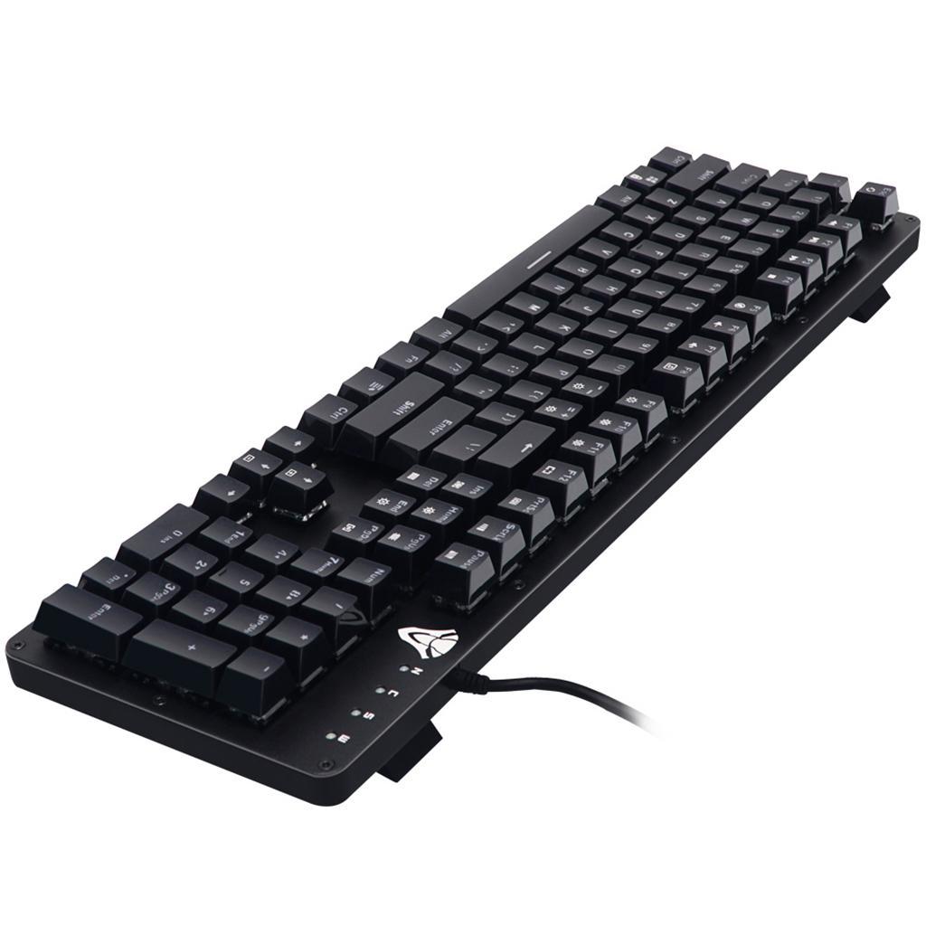 Gaming Keyboard 104 Key RGB Backlit Mechanical Game Keyboard Waterproof