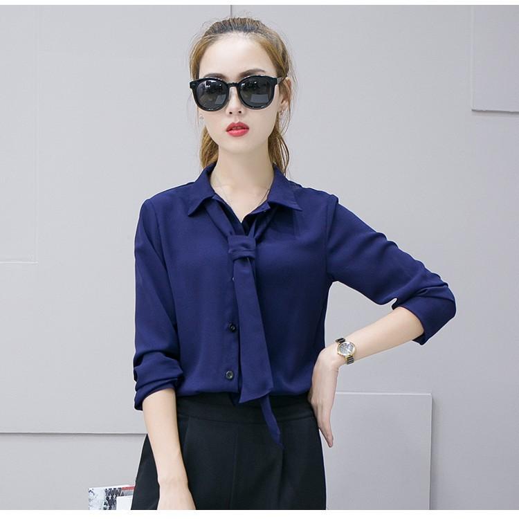 Áo sơ Mi Công Sở Cổ Thắt Dây - QA0052