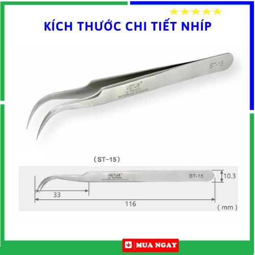 Nhíp gắp linh kiện điện tử sửa, gắp sâu dế sửa đồng hồ đa năng Mã ST-15 Cong