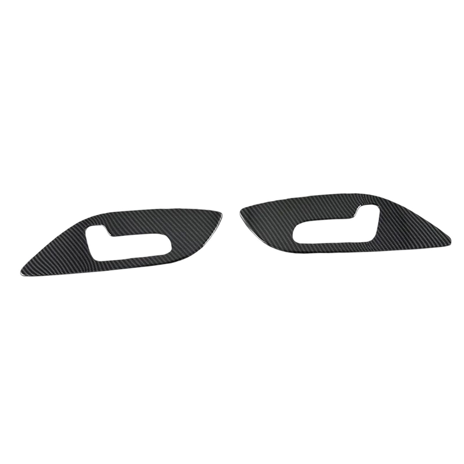 Carbon Fiber seat Adjustment Handle Button Panel Frame Stickers Decal Trims Cover for 05 Car Accessories Easy Installation