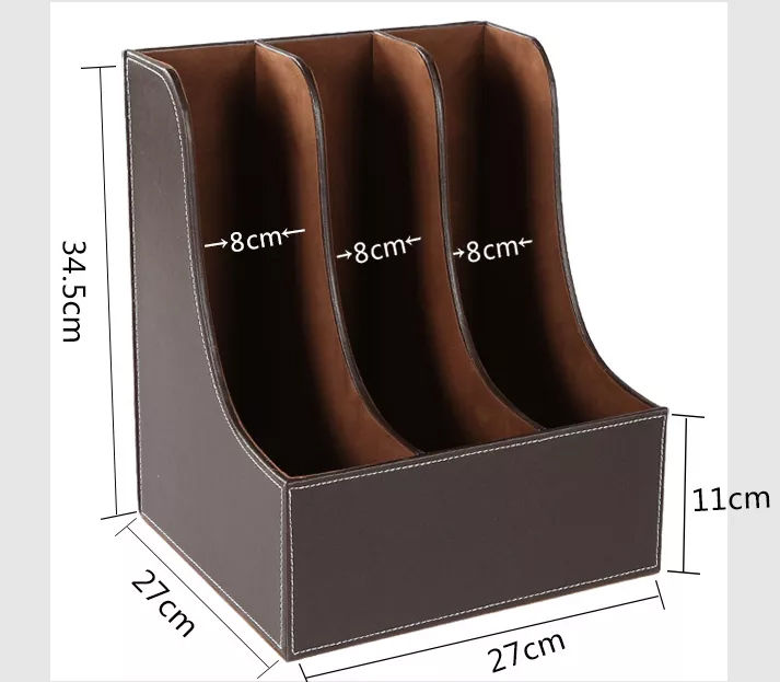Khay tài liệu 3 ngăn cao cấp bằng da